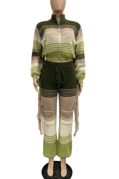 Fashion 2PC Sweater Pants Set