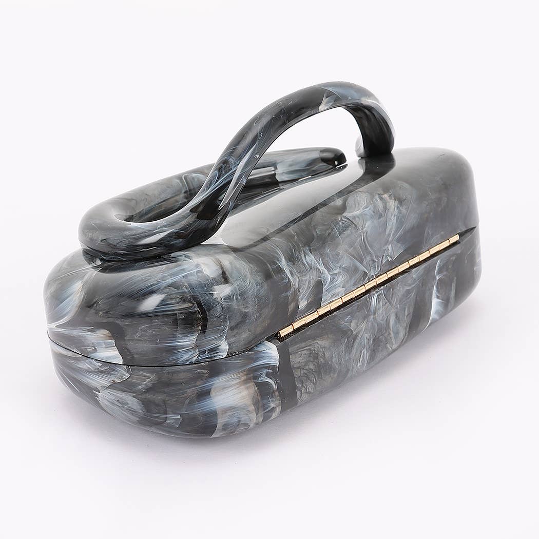 Acrylic Marble Handle Clutch