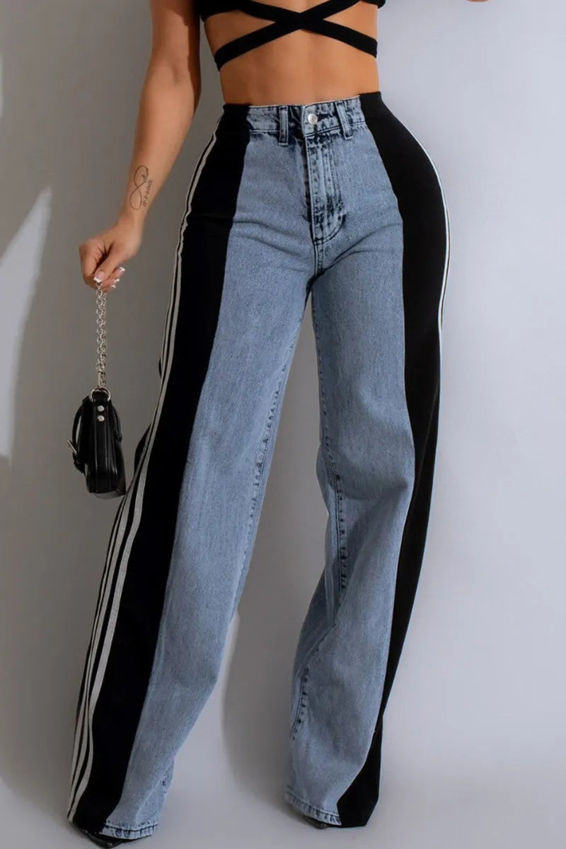 Stripe Down Denim Jeans