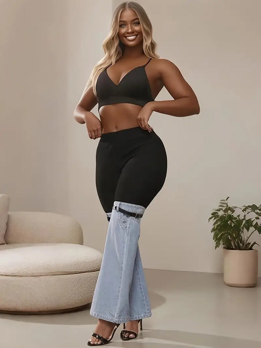 Denim Bell Bottom Pants