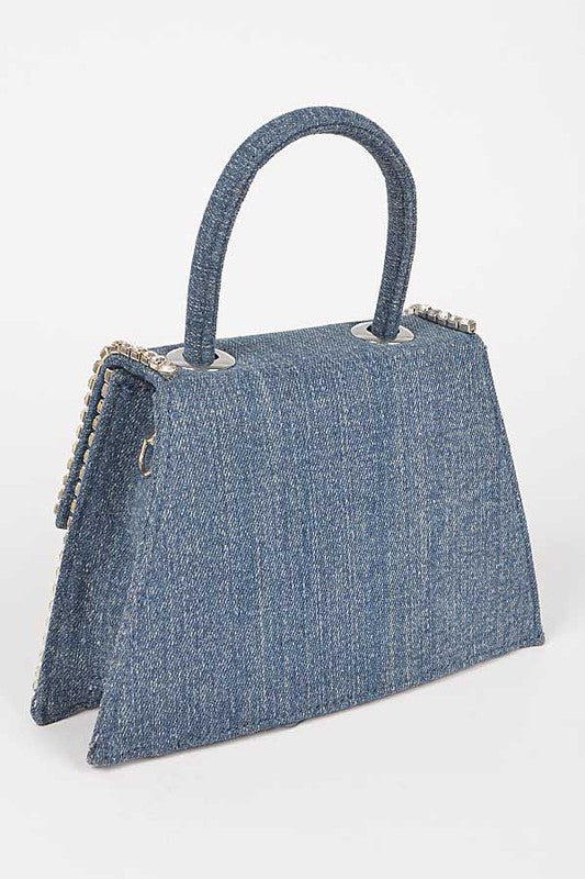 Rhinestone Denim Handbag