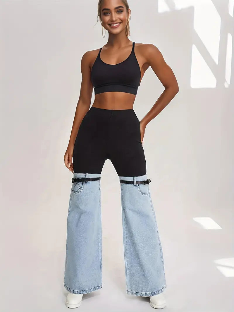 Denim Bell Bottom Pants