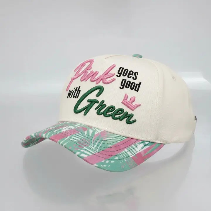 Pink and Green Hat