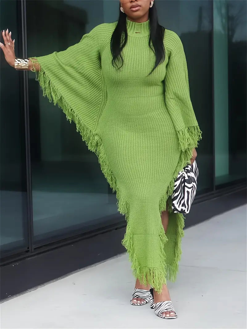Fringe Sweater Dress