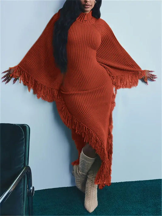 Fringe Sweater Dress