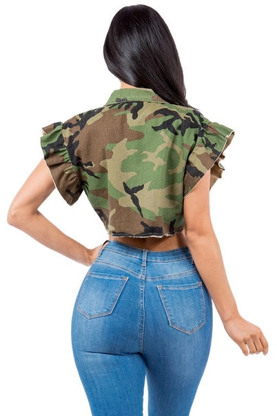 Camo Crop Top Vest