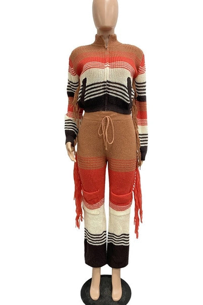 Fashion 2PC Sweater Pants Set