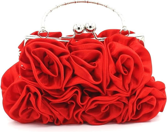 Floral Satin Handbag