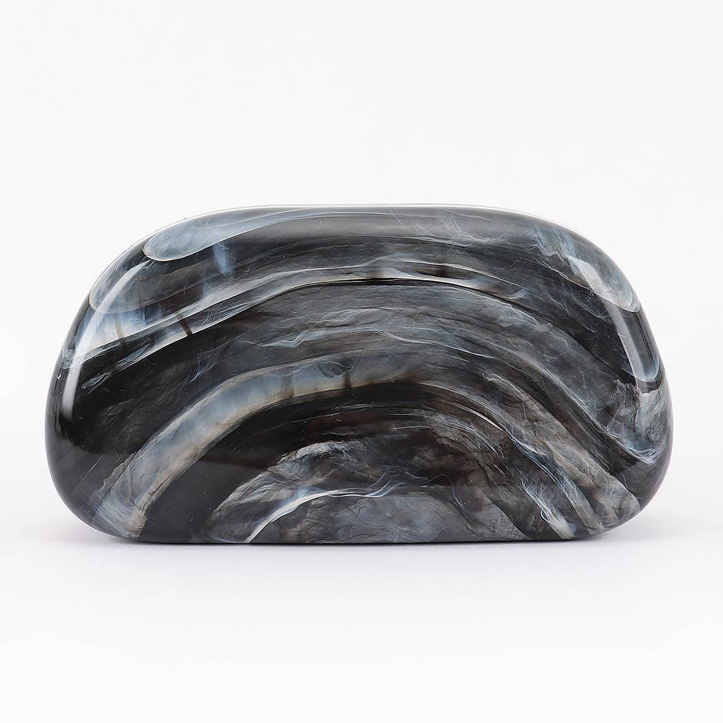 Acrylic Marble Handle Clutch