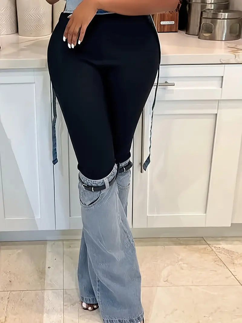 Denim Bell Bottom Pants