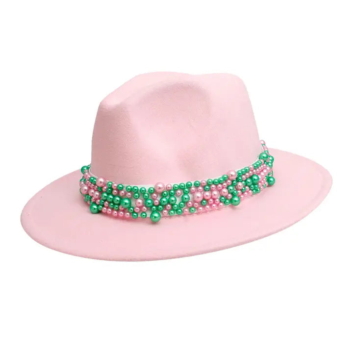 Fedora Pink Pearl Hat