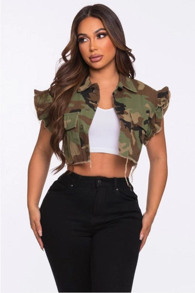 Camo Crop Top Vest