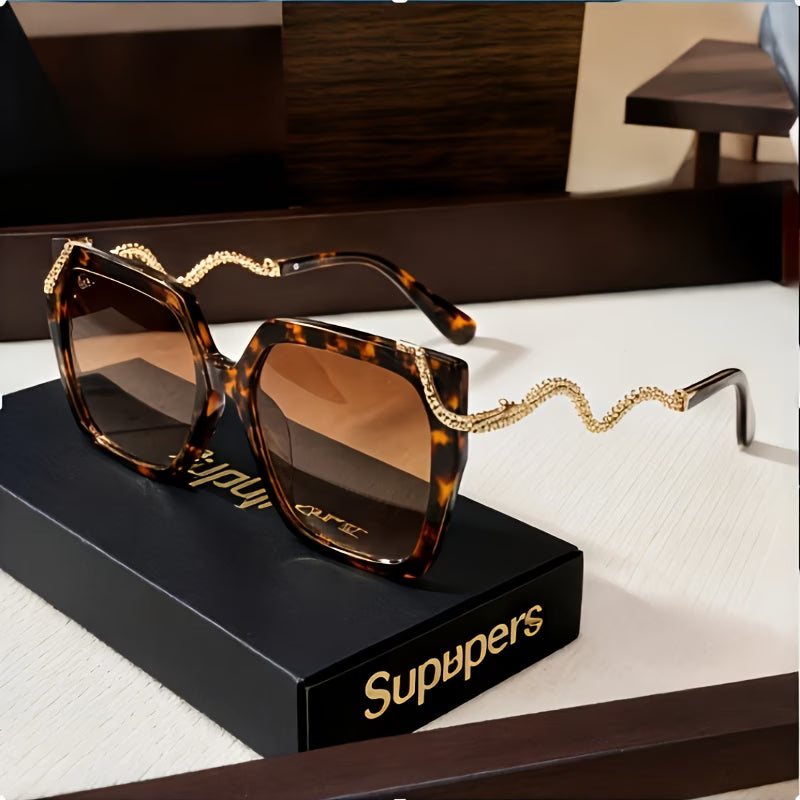 Gold Chain Temple Sunglasses