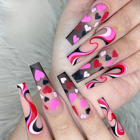 Heart Press On Nails