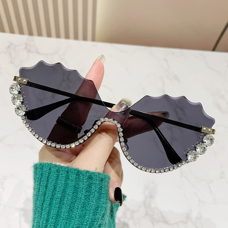 Rhinestone Petal Sunglasses