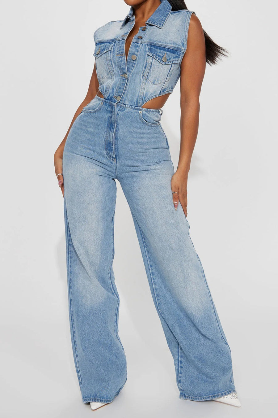 Pretty Chic Denim Jumpsuit