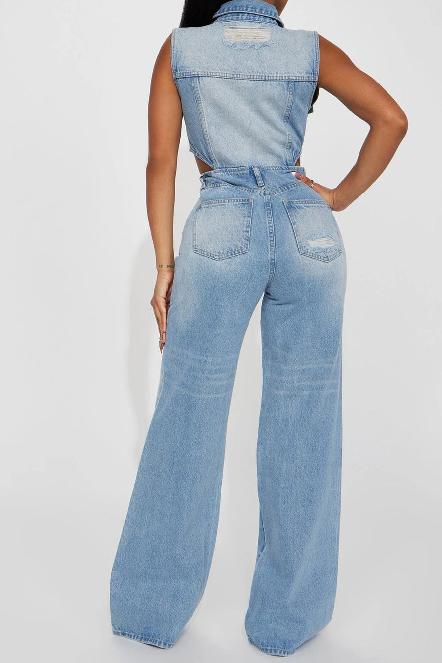 Pretty Chic Denim Jumpsuit