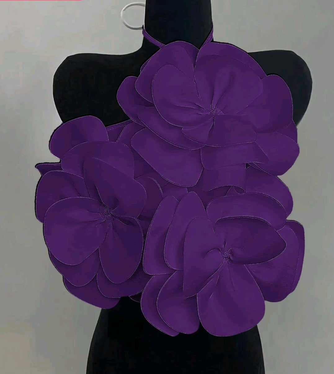 3D Flower Halter Top