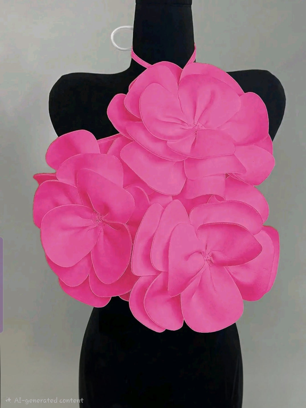 3D Flower Halter Top