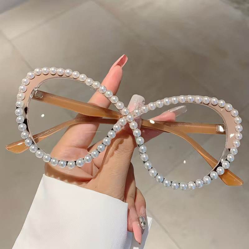 Pearl Frame Fashion Glasses