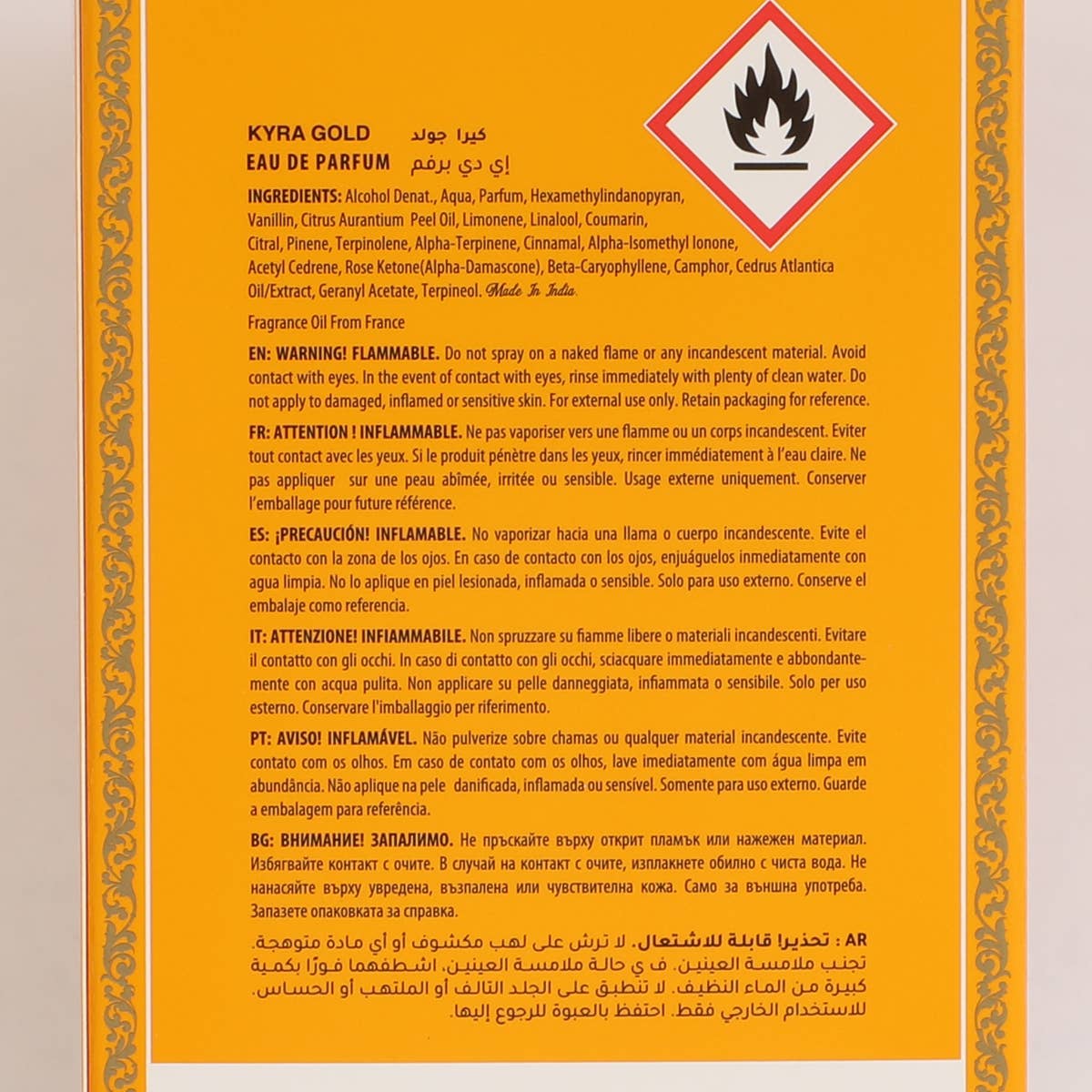 Kyra Gold Perfume Fragrance