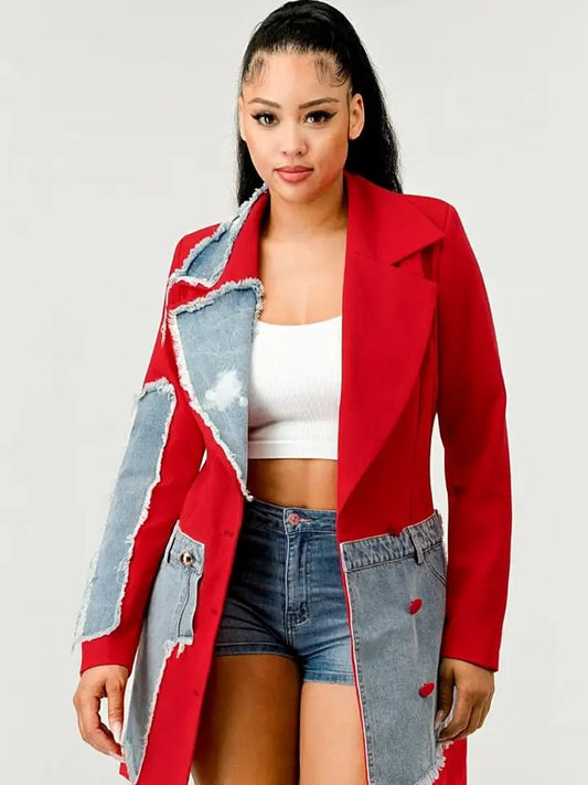 Denim Mix Casual Jacket