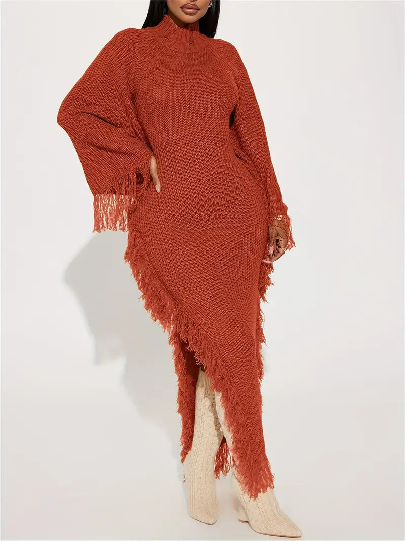 Fringe Sweater Dress