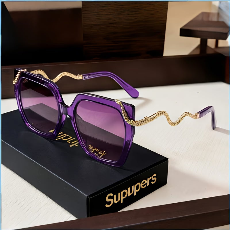 Gold Chain Temple Sunglasses