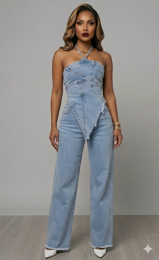 Two Piece Denim Outfit