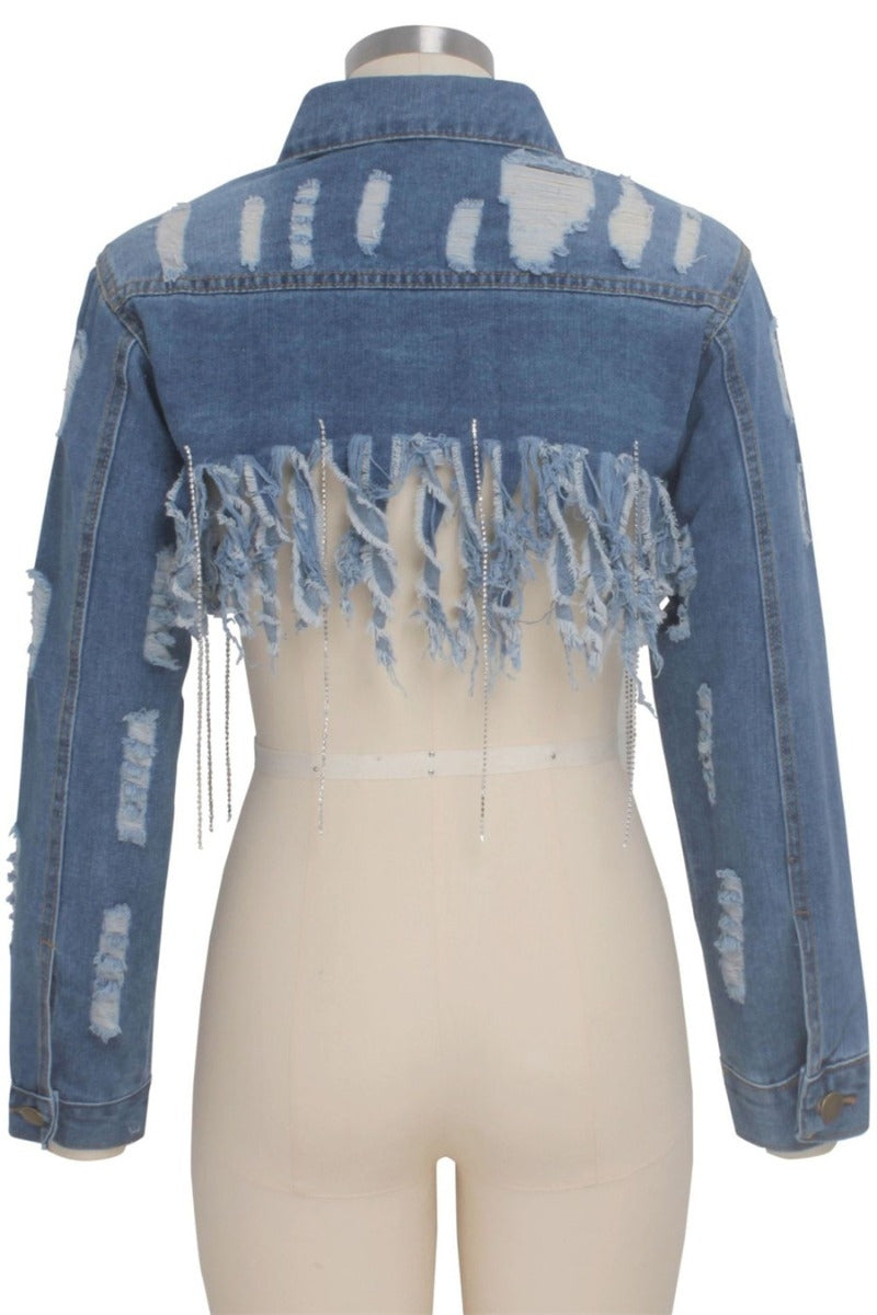 Rhinestone Denim Jacket