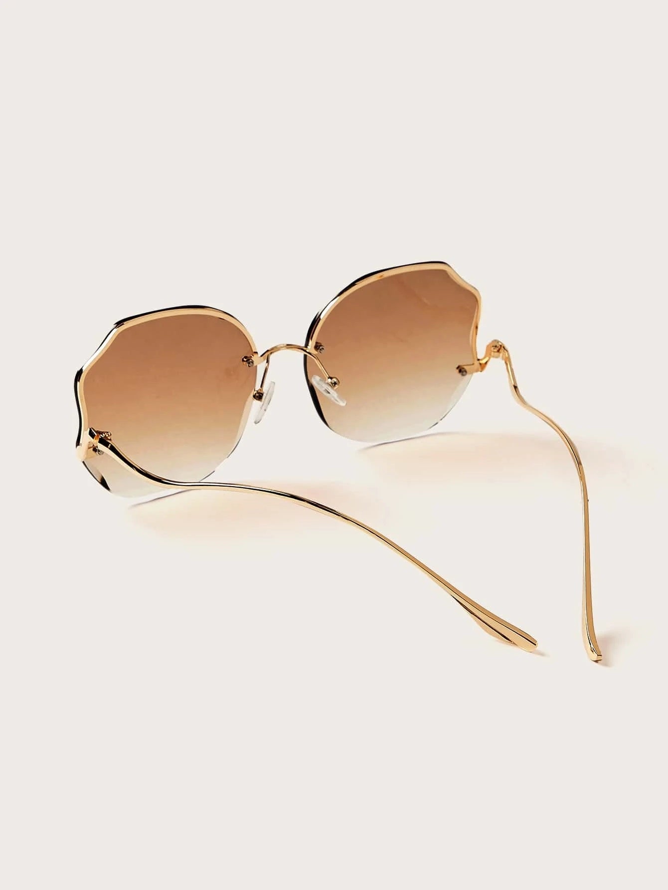 Brown Beauty Rimless Sunglasses