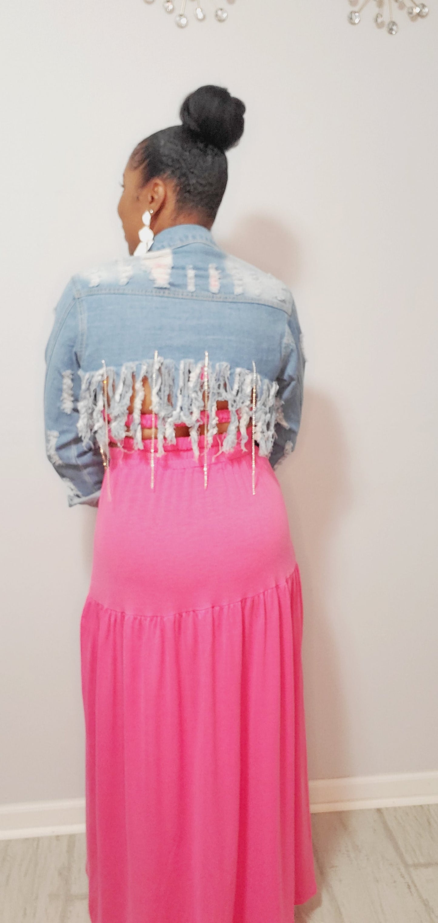 Rhinestone Denim Jacket