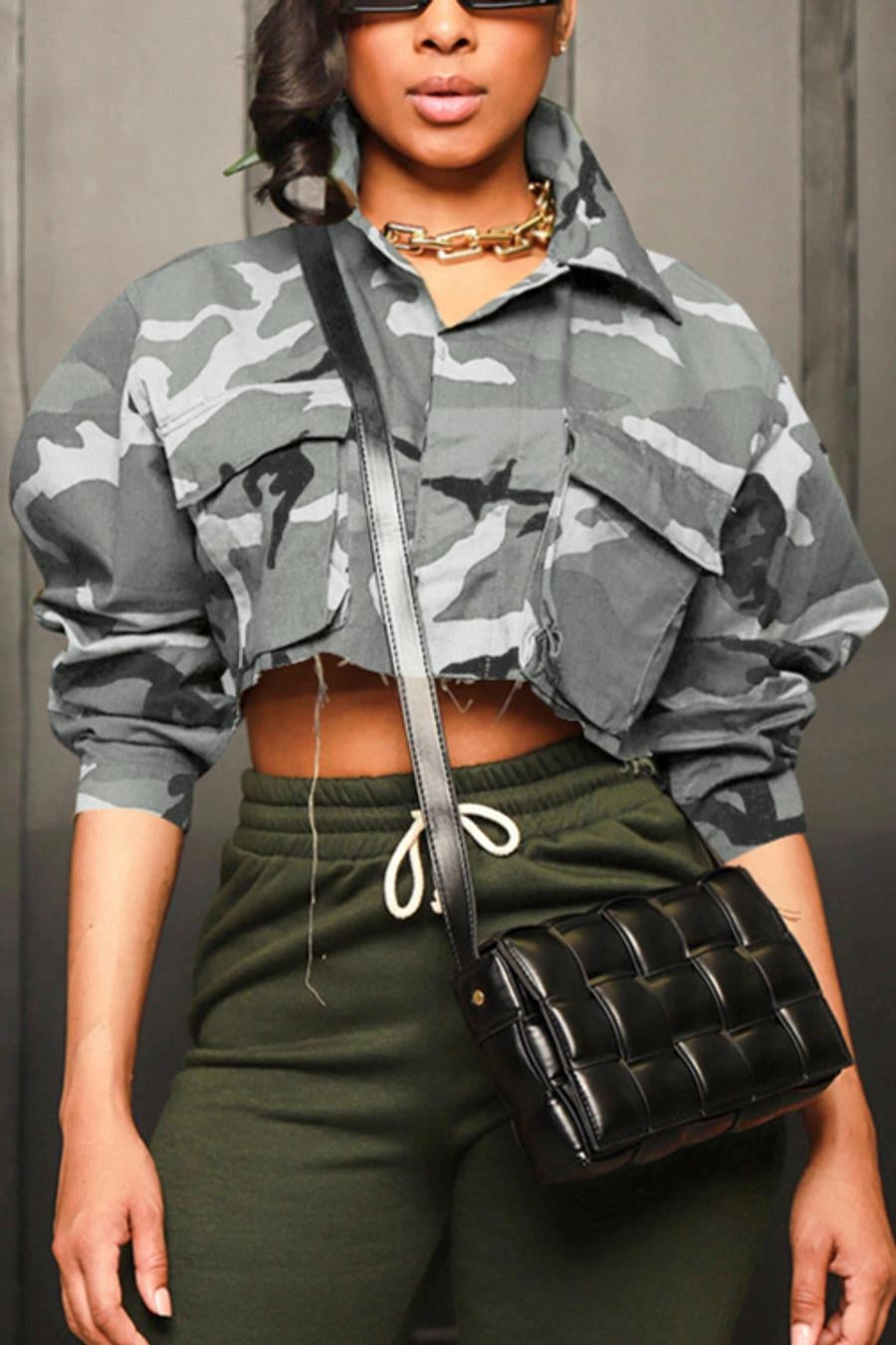 Kyra  Camo Crop Jacket