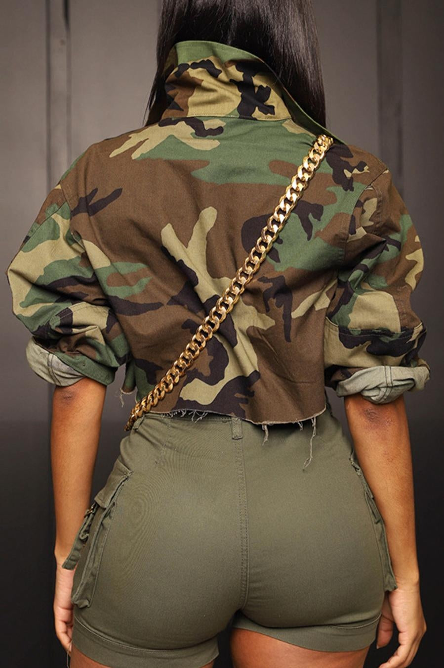 Kyra  Camo Crop Jacket