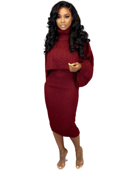 Sweater Dress Two Piece