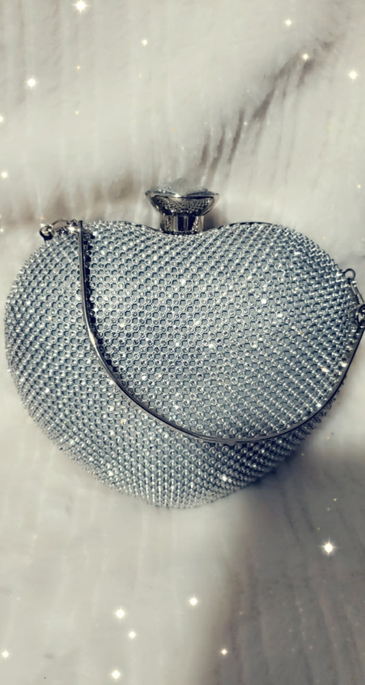 Heart Rhinestone Handbag